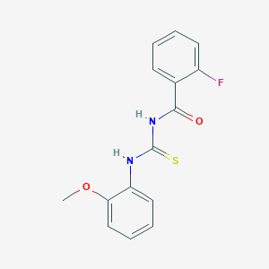 molecular formula C15H13FN2O2S B5785517 2-fluoro-N-{[(2-methoxyphenyl)amino]carbonothioyl}benzamide 