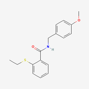 molecular formula C17H19NO2S B5785518 2-(ethylthio)-N-(4-methoxybenzyl)benzamide 