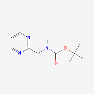 molecular formula C10H15N3O2 B578552 2-(Boc-aminomethyl)pyrimidine CAS No. 1260843-26-2