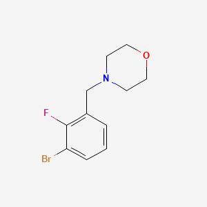 molecular formula C11H13BrFNO B578553 1-溴-2-氟-3-(吗啉甲基)苯 CAS No. 1355247-75-4