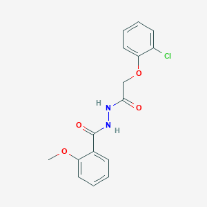 molecular formula C16H15ClN2O4 B5785534 N'-[(2-chlorophenoxy)acetyl]-2-methoxybenzohydrazide 