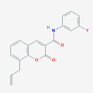 molecular formula C19H14FNO3 B5785546 8-allyl-N-(3-fluorophenyl)-2-oxo-2H-chromene-3-carboxamide 