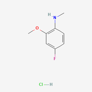 molecular formula C8H11ClFNO B578555 4-氟-2-甲氧基-N-甲基苯胺盐酸盐 CAS No. 1215205-84-7