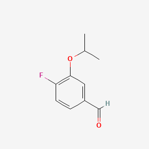 molecular formula C10H11FO2 B578557 4-Fluoro-3-isopropoxybenzaldehyde CAS No. 1236365-81-3