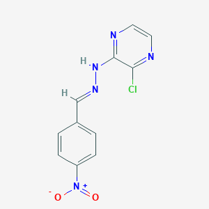 molecular formula C11H8ClN5O2 B5785586 4-nitrobenzaldehyde (3-chloro-2-pyrazinyl)hydrazone 