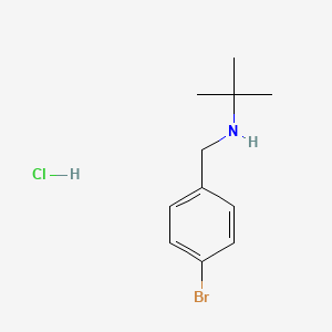 molecular formula C11H17BrClN B578559 N-(4-Bromobenzyl)-2-methylpropan-2-amine hydrochloride CAS No. 1209906-44-4