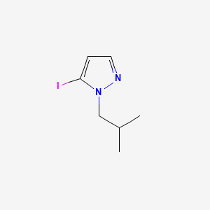 molecular formula C7H11IN2 B578563 5-碘-1-异丁基吡唑 CAS No. 1345471-53-5
