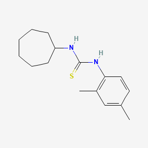 molecular formula C16H24N2S B5785631 N-cycloheptyl-N'-(2,4-dimethylphenyl)thiourea 