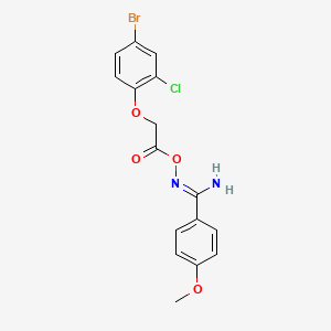 molecular formula C16H14BrClN2O4 B5785638 N'-{[(4-bromo-2-chlorophenoxy)acetyl]oxy}-4-methoxybenzenecarboximidamide 