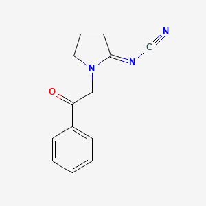 [1-(2-oxo-2-phenylethyl)-2-pyrrolidinylidene]cyanamide