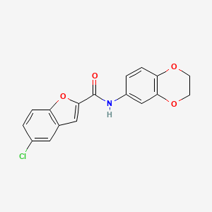 5-chloro-N-(2,3-dihydro-1,4-benzodioxin-6-yl)-1-benzofuran-2-carboxamide