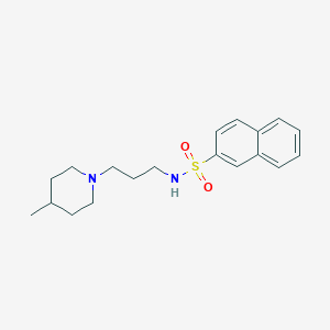 molecular formula C19H26N2O2S B5785657 N-[3-(4-methylpiperidin-1-yl)propyl]naphthalene-2-sulfonamide 