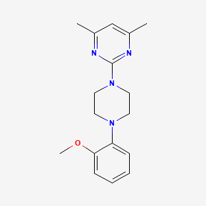 molecular formula C17H22N4O B5785659 2-[4-(2-methoxyphenyl)-1-piperazinyl]-4,6-dimethylpyrimidine 