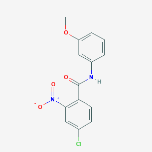 molecular formula C14H11ClN2O4 B5785676 4-chloro-N-(3-methoxyphenyl)-2-nitrobenzamide 