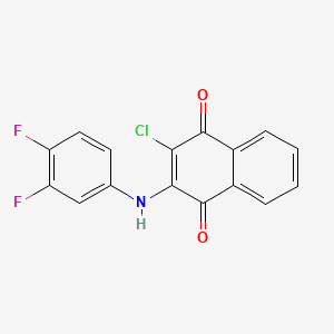 molecular formula C16H8ClF2NO2 B5785679 2-chloro-3-[(3,4-difluorophenyl)amino]naphthoquinone CAS No. 4083-32-3