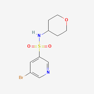 molecular formula C10H13BrN2O3S B578570 5-Bromo-n-(tetrahydro-2h-pyran-4-yl)pyridine-3-sulfonamide CAS No. 1307606-48-9