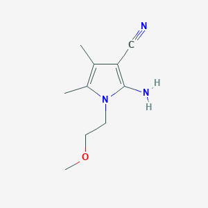 molecular formula C10H15N3O B5785707 2-amino-1-(2-methoxyethyl)-4,5-dimethyl-1H-pyrrole-3-carbonitrile 
