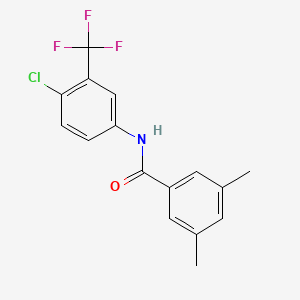 molecular formula C16H13ClF3NO B5785714 N-[4-chloro-3-(trifluoromethyl)phenyl]-3,5-dimethylbenzamide 