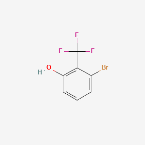 molecular formula C7H4BrF3O B578572 3-Bromo-2-(trifluoromethyl)phenol CAS No. 1214352-26-7