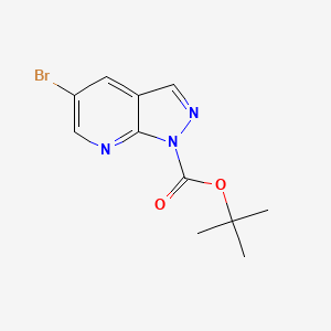 molecular formula C11H12BrN3O2 B578573 1-Boc-5-bromo-1H-pyrazolo[3,4-b]pyridine CAS No. 1299607-55-8