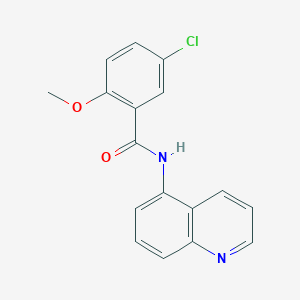 molecular formula C17H13ClN2O2 B5785736 5-chloro-2-methoxy-N-5-quinolinylbenzamide 