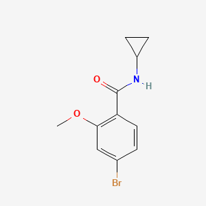 molecular formula C11H12BrNO2 B578574 4-Bromo-N-cyclopropyl-2-methoxybenzamide CAS No. 1257665-11-4