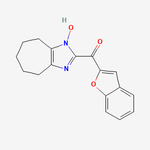 molecular formula C17H16N2O3 B5785744 1-benzofuran-2-yl(1-hydroxy-1,4,5,6,7,8-hexahydrocyclohepta[d]imidazol-2-yl)methanone 
