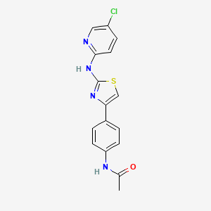 molecular formula C16H13ClN4OS B5785779 N-(4-{2-[(5-chloro-2-pyridinyl)amino]-1,3-thiazol-4-yl}phenyl)acetamide 