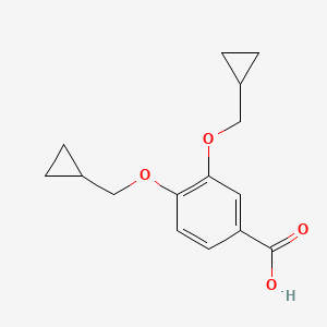 molecular formula C15H18O4 B578578 3,4-Bis(cyclopropylmethoxy)benzoesäure CAS No. 1369851-30-8