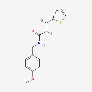 molecular formula C15H15NO2S B5785785 N-(4-methoxybenzyl)-3-(2-thienyl)acrylamide 