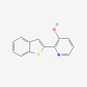 molecular formula C13H9NOS B578580 2-(Benzo[b]thiophen-2-yl)pyridin-3-ol CAS No. 1261973-39-0