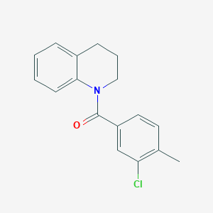 molecular formula C17H16ClNO B5785802 1-(3-chloro-4-methylbenzoyl)-1,2,3,4-tetrahydroquinoline 