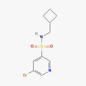 molecular formula C10H13BrN2O2S B578581 5-Bromo-n-(cyclobutylmethyl)pyridine-3-sulfonamide CAS No. 1250508-64-5