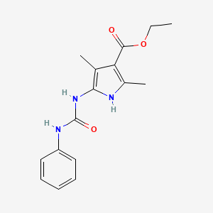 molecular formula C16H19N3O3 B5785823 ethyl 5-[(anilinocarbonyl)amino]-2,4-dimethyl-1H-pyrrole-3-carboxylate 