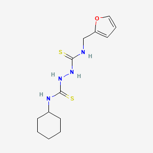 N-cyclohexyl-N'-(2-furylmethyl)-1,2-hydrazinedicarbothioamide