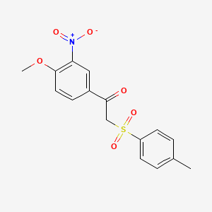 molecular formula C16H15NO6S B5785839 1-(4-methoxy-3-nitrophenyl)-2-[(4-methylphenyl)sulfonyl]ethanone 