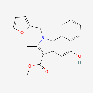 molecular formula C20H17NO4 B5785853 methyl 1-(2-furylmethyl)-5-hydroxy-2-methyl-1H-benzo[g]indole-3-carboxylate 