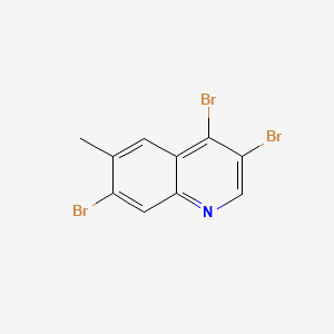 molecular formula C10H6Br3N B578587 3,4,7-Tribromo-6-methylquinoline CAS No. 1210617-95-0