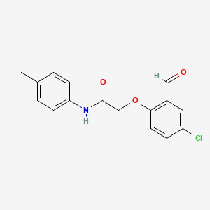 molecular formula C16H14ClNO3 B5785872 2-(4-chloro-2-formylphenoxy)-N-(4-methylphenyl)acetamide 