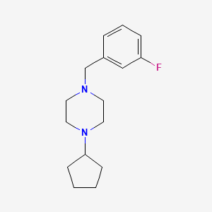 molecular formula C16H23FN2 B5785875 1-cyclopentyl-4-(3-fluorobenzyl)piperazine 