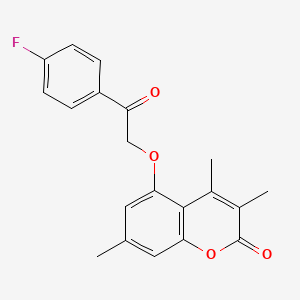 molecular formula C20H17FO4 B5785891 5-[2-(4-fluorophenyl)-2-oxoethoxy]-3,4,7-trimethyl-2H-chromen-2-one 