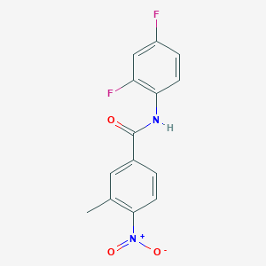 molecular formula C14H10F2N2O3 B5785892 N-(2,4-difluorophenyl)-3-methyl-4-nitrobenzamide 