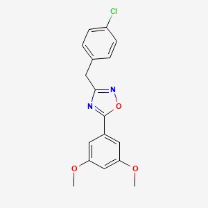 molecular formula C17H15ClN2O3 B5785923 3-(4-chlorobenzyl)-5-(3,5-dimethoxyphenyl)-1,2,4-oxadiazole 