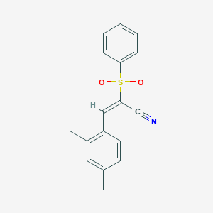 molecular formula C17H15NO2S B5785934 3-(2,4-dimethylphenyl)-2-(phenylsulfonyl)acrylonitrile 