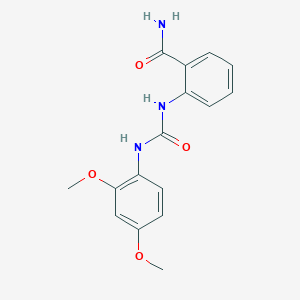 molecular formula C16H17N3O4 B5785953 2-({[(2,4-dimethoxyphenyl)amino]carbonyl}amino)benzamide 