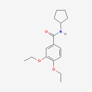 molecular formula C16H23NO3 B5785961 N-cyclopentyl-3,4-diethoxybenzamide 