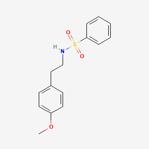 molecular formula C15H17NO3S B5785963 N-[2-(4-methoxyphenyl)ethyl]benzenesulfonamide 