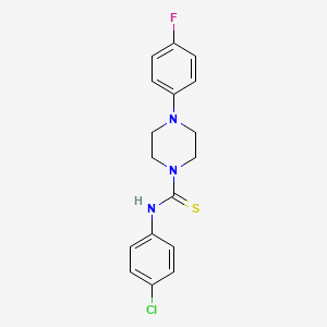 molecular formula C17H17ClFN3S B5785974 N-(4-chlorophenyl)-4-(4-fluorophenyl)piperazine-1-carbothioamide 