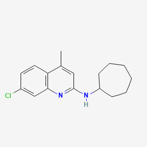 molecular formula C17H21ClN2 B5785978 7-chloro-N-cycloheptyl-4-methyl-2-quinolinamine 