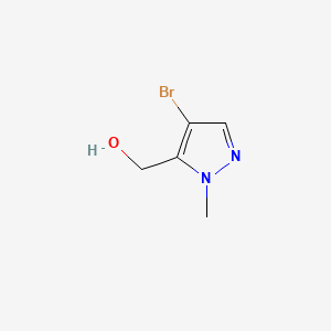 molecular formula C5H7BrN2O B578602 (4-溴-1-甲基-1H-吡唑-5-基)甲醇 CAS No. 1276056-83-7